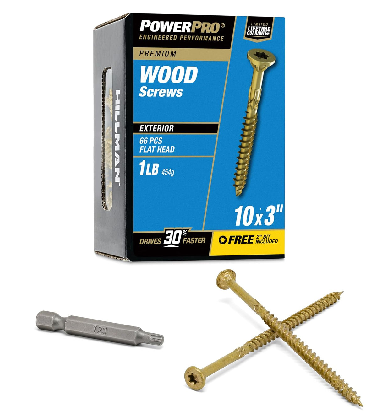 Power Pro Tornillos para Madera #10 x 3 pulgadas Caja 1200 pzas - 1lb Box