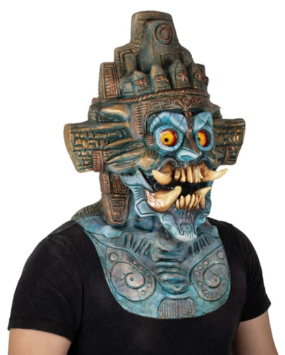 Ghoulish Productions Máscara de látex de Tláloc. Máscara de Tláloc. Disfraz de Tláloc. Tláloc Disfraz Halloween.Máscara de Halloween. Máscara Unitalla de Adulto. Ideal para usar en Fiesta de Halloween