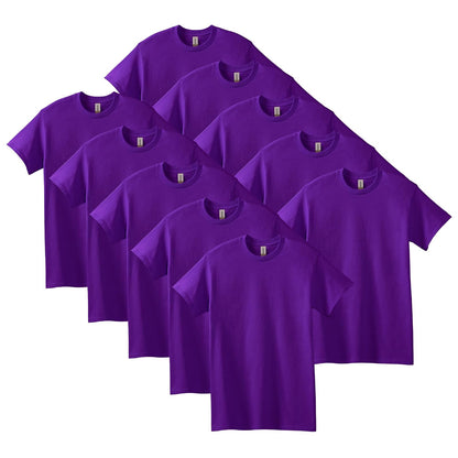 Gildan G5000 Camiseta de Algodón Pesado para Hombre - 10 - Morado - XXL