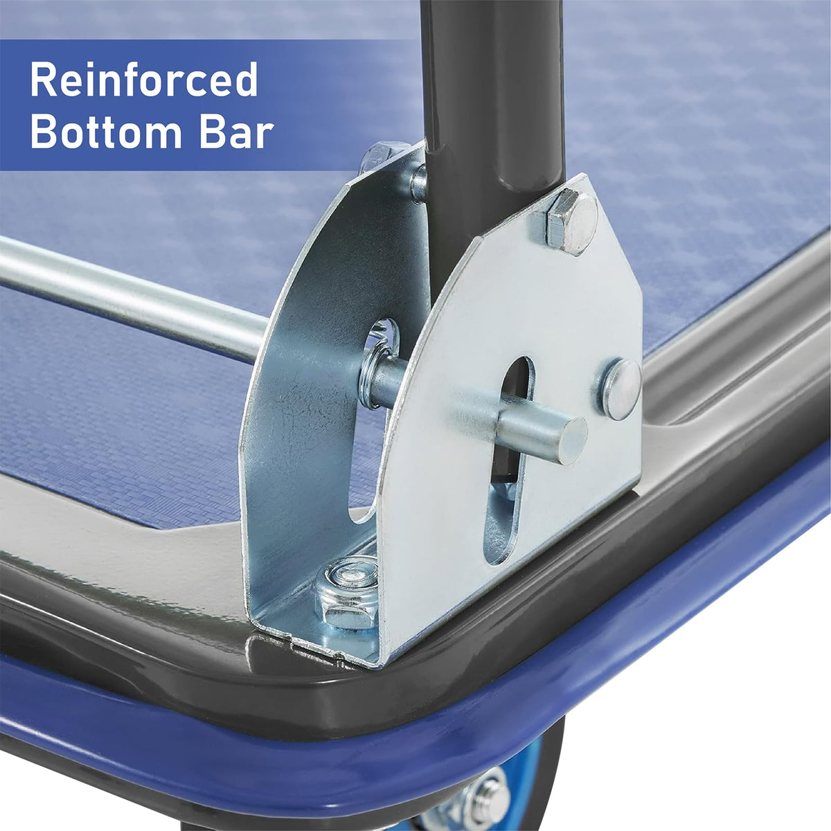 Olympia Tools - Carro plegable de empuje de 600 libras. Capacidad de camión de plataforma resistente con ruedas giratorias de 360°, color negro