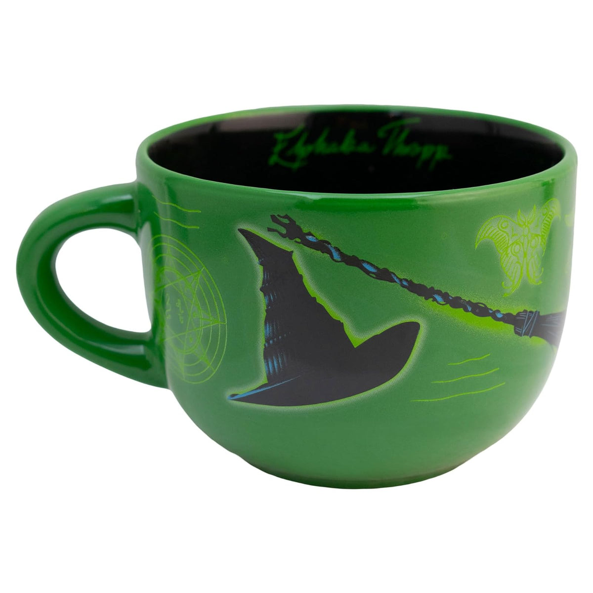Funkids - Tarro Jumbo bitono pelicula Wicked 820ml, personalizado de Elphaba, tasa para bebidas calientes.