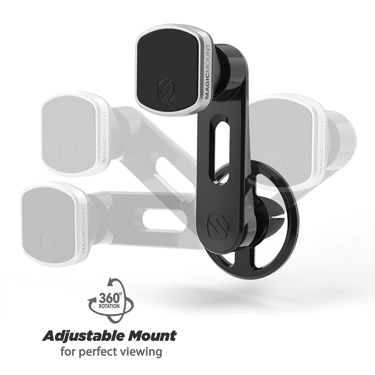 Scosche MM2VP2SR-SP MagicMount Pro FreeFlow - Soporte magnético para teléfono de Automóvil, Soporte magnético Fuerte para iPhone y Android, Soporte magnético Seguro para teléfono Celular, Soporte