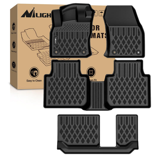 Nilight TPE - Alfombrillas para Volkswagen Tiguan de 7 plazas | 2018, 2019, 2020, 2021, 2022, 2023, 2024, revestimiento de piso resistente para todo tipo de clima