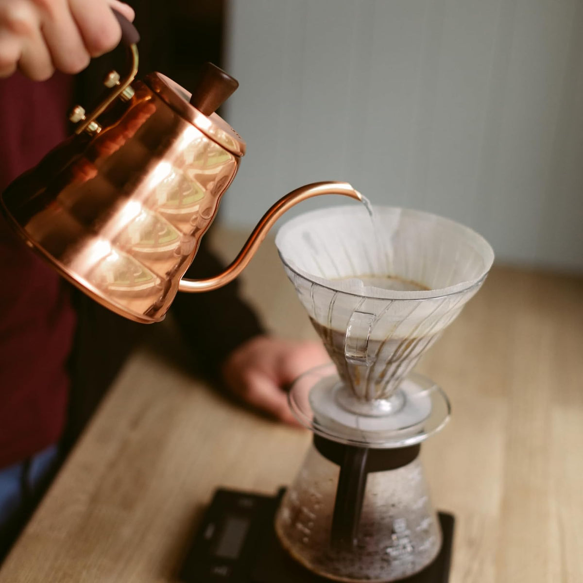 Hario V60 Cafetera para estufa, Negro, 360 ml, 1