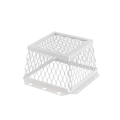 HY-C RVG-DVG VentGuard universal de acero inoxidable, 100% malla de acero inoxidable 304, fácil instalación, 7 pulgadas de largo x 7 pulgadas de ancho x 5 pulgadas de alto, acabado de recubrimiento en polvo blanco