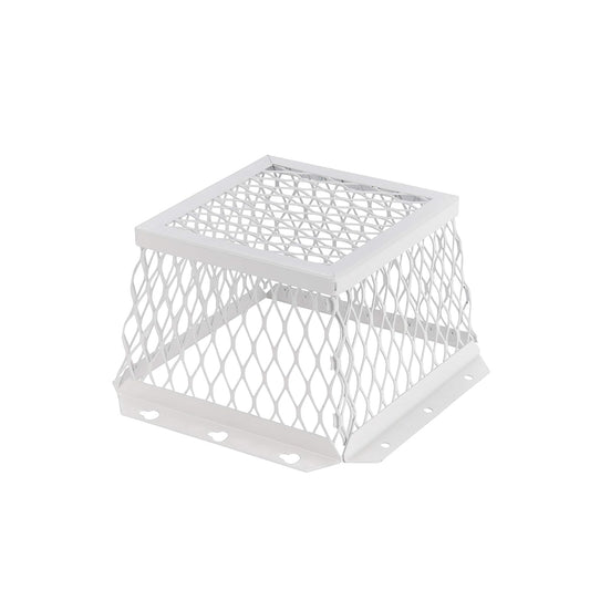 HY-C RVG-DVG VentGuard universal de acero inoxidable, 100% malla de acero inoxidable 304, fácil instalación, 7 pulgadas de largo x 7 pulgadas de ancho x 5 pulgadas de alto, acabado de recubrimiento en polvo blanco