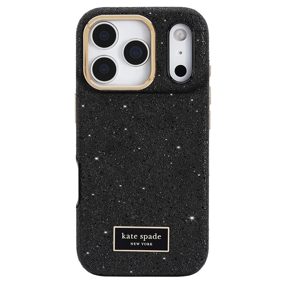 Kate Spade New York Funda para iPhone 17 Pro Max, Gemas Florales Sunshine - Negro
