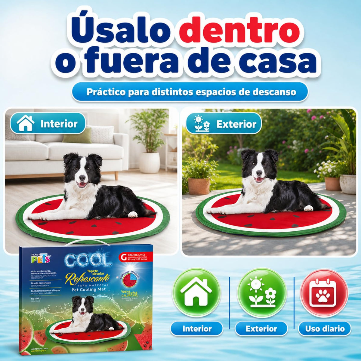 Fancy Pets TAPETE REFRESCANTE Circular GDE Sandia Cool