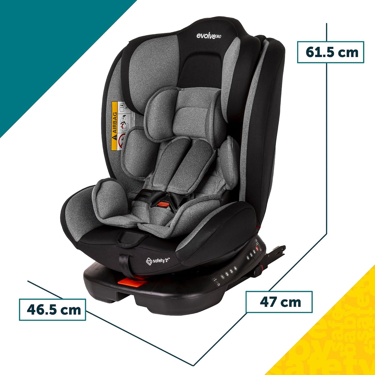 Safety 1st Autoasiento Evolve 360 para Bebés desde recién nacido hasta los 36 kg, giratorio y con protección contra impactos laterales.