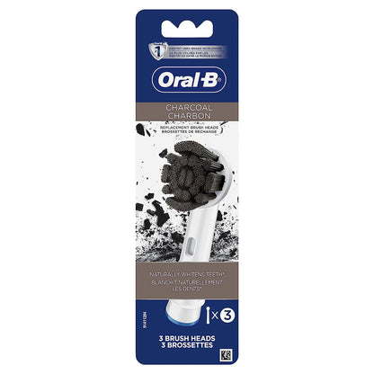 Oral-B Cabezales de repuesto para cepillo de dientes eléctrico de carbón, 3 unidades