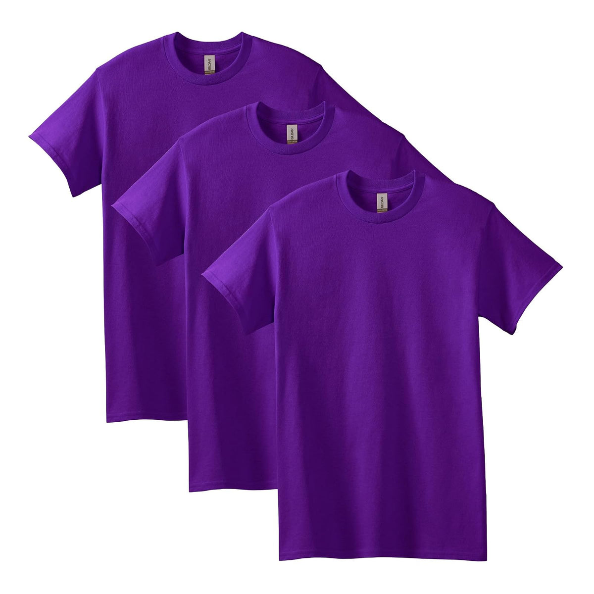 Gildan G5000 Camiseta de Algodón Pesado para Hombre - 3 - Morado (paquete de 3) - 3XL