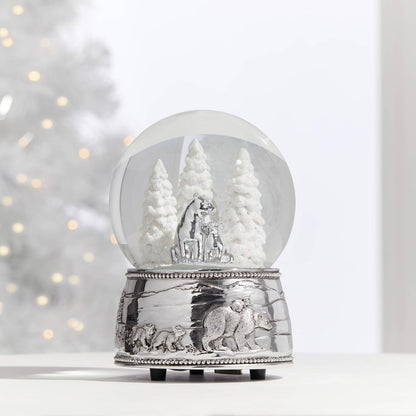 Reed & Barton Bola de Nieve Musical Osos Polares North Pole Bound Toca Jingle Bells