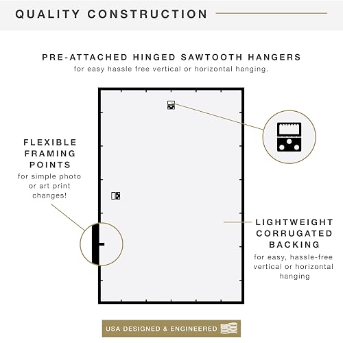 MCS 65549 Trendsetter Poster Frame, 24 by 36-Inch, Black | Trendsetter - Marco de póster para fotos e impresiones artísticas, cuelga vertical u horizontal, 24 x 36 pulgadas