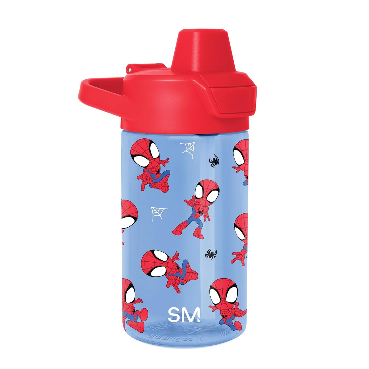 Simple Modern Summit Botella Tritan para Niños, 12 oz, Diseños con Licencia - Marvel: Spidey Webs - 12 onzas