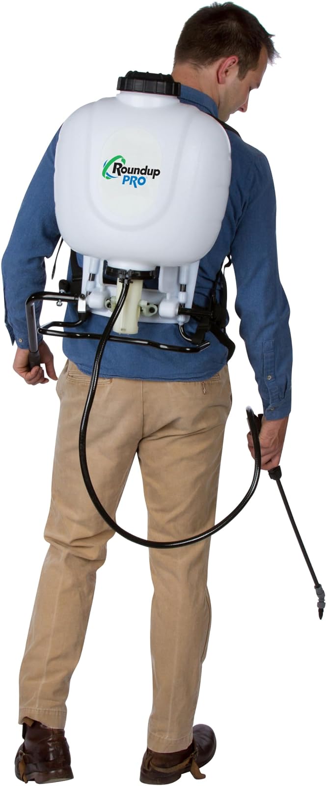 Roundup 190314 - Mochila pulverizadora para Fertilizantes, herbicidas, Malas Hierbas e insecticidas, 4 galones, Blanco, 4 Gallon