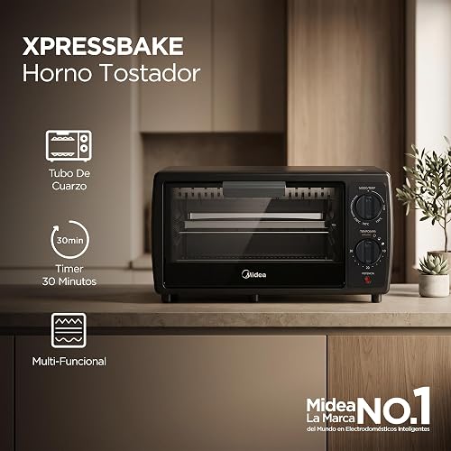Midea MMTB12MS2B Horno tostador eléctrico, 12L, XpressBake
