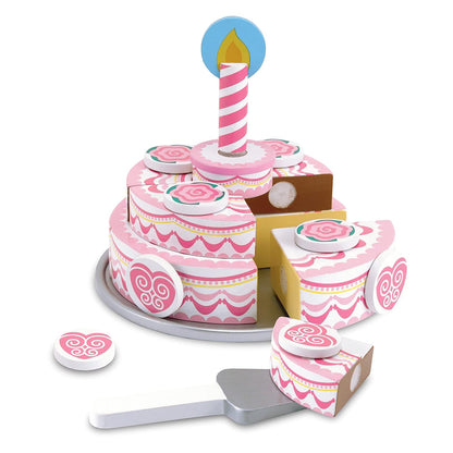 Melissa & Doug Pastel De Fiesta De Tres Capas De Madera