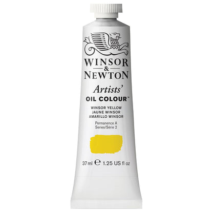 Winsor & Newton Artists' Oil Colour Pintura al Óleo Profesional, 37 ml - Tubo de 37 ml - Amarillo (Winsor Yellow)