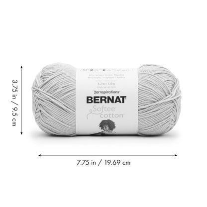 Bernat Softee - Hilo de algodón de ondas azules, paquete de 3 unidades de 120 g, nailon - 3 DK (ligero) - 254 yardas - Tejer, ganchillo y manualidades