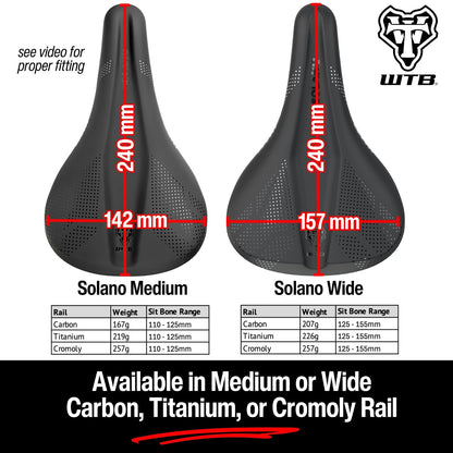 WTB Solano Wide Fusion Form Cromoly - Sillín Negro