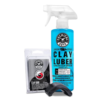 Chemical Guys Kit de Barra de Arcilla y Lubricante para Auto - Negro - Pesado