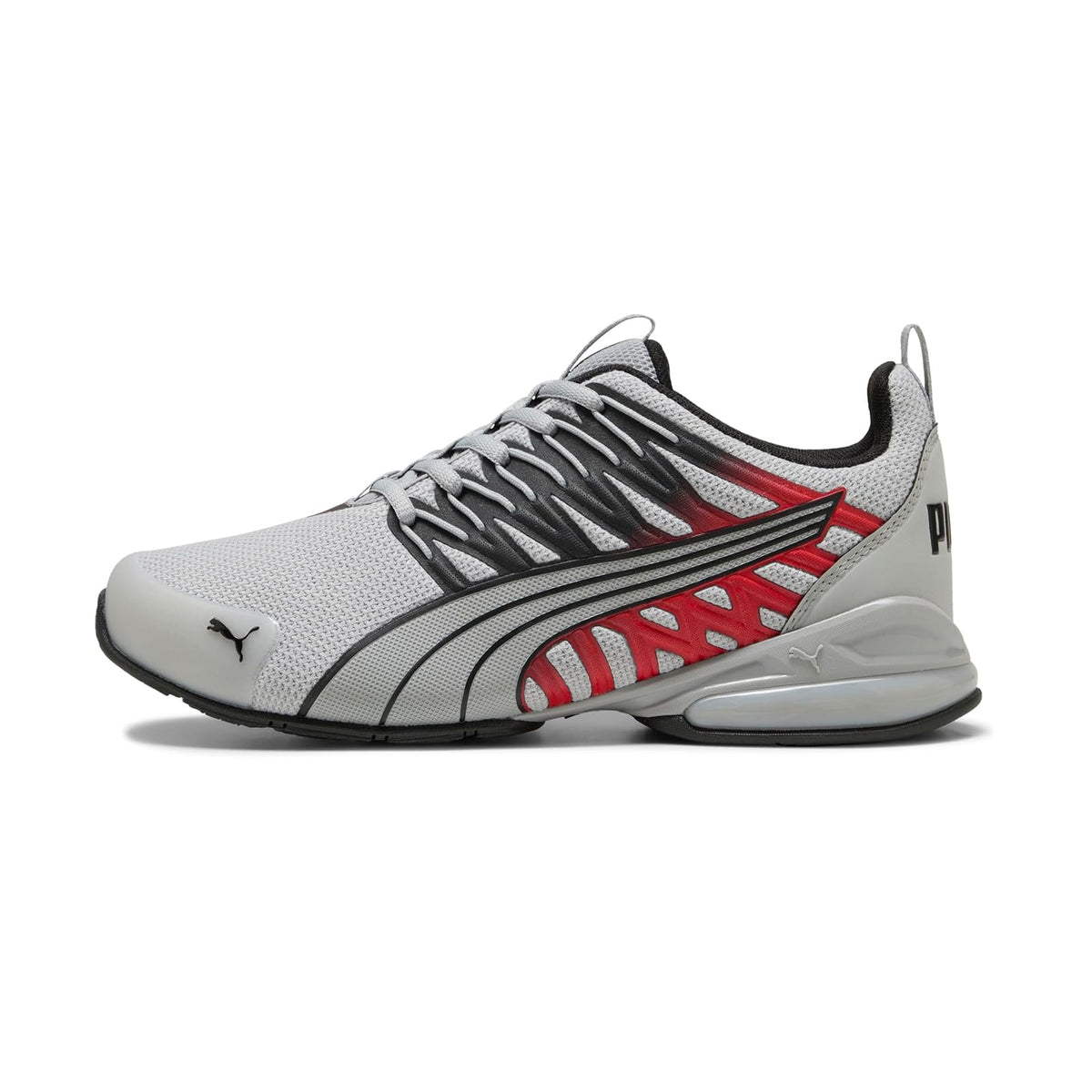 PUMA Voltaic EVO Tenis Deportivos para Hombre - 26.0 cm - Gris Echo-puma Black-for All Time Red