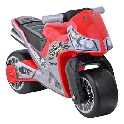 PRINSEL | Moto Correpasillos | Montable para Niños | Motocross Premium | Rojo | De 2 a 4 Años, Diseño Moderno y Realista, Ruedas Anchas | Artículos para Niños