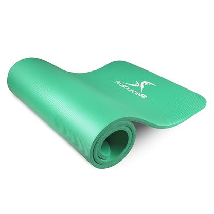 ProsourceFit - Colchoneta extra gruesa para yoga y pilates, 13 mm de grosor y 180,34 cm de largo, con espuma cómoda y correa de transporte