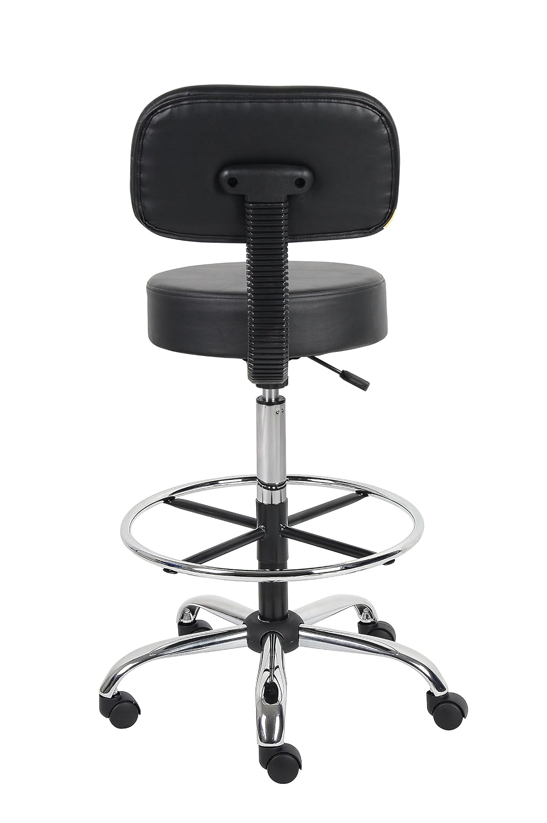 Boss B16245-BK Caressoft Medical/Drafting Stool with Back Cushion