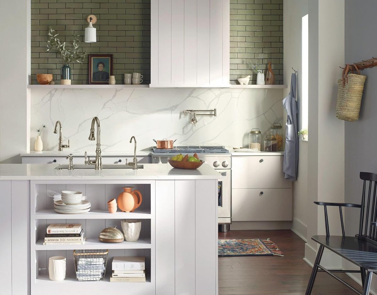 Moen S3945NL Traditional Deck Mounted Kitchen Soap Dispenser with Above the Sink Refillable Bottle, Polished Nickel
