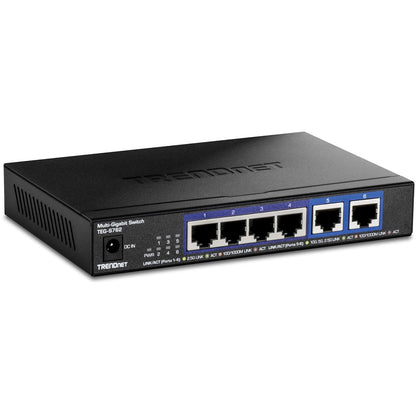 TRENDnet Switch de 6 Puertos 10G + 4 Puertos 2.5G + 2 Puertos 10G RJ-45, Capacidad 60Gbps, Montaje en Pared, Garantía de por Vida