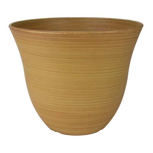 Macetas clásicas de Resina de madreselva para el hogar y el jardín, macetas Ligeras para Interiores y Exteriores, macetas de plástico Resistentes a los Rayos UV, macetas para Flores y Hierbas (bambú