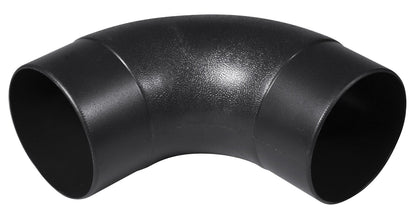 POWERTEC 70105 Conector de manguera de polvo de codo de 4 pulgadas, negro, 4 pulgadas, codo de 90 grados