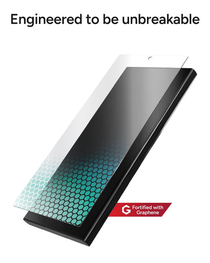 ZAGG Fusion XTR4 - Protector de visualización para Samsung Galaxy S25 Ultra, protección híbrida flexible con grafeno, filtro de luz azul Eyesafe, antirreflectante, resistente a los arañazos, escudo
