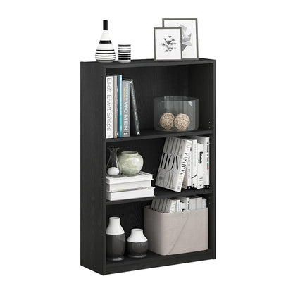 Furinno Jaya librero organizador ajustable - 3-Tier - Blackwood