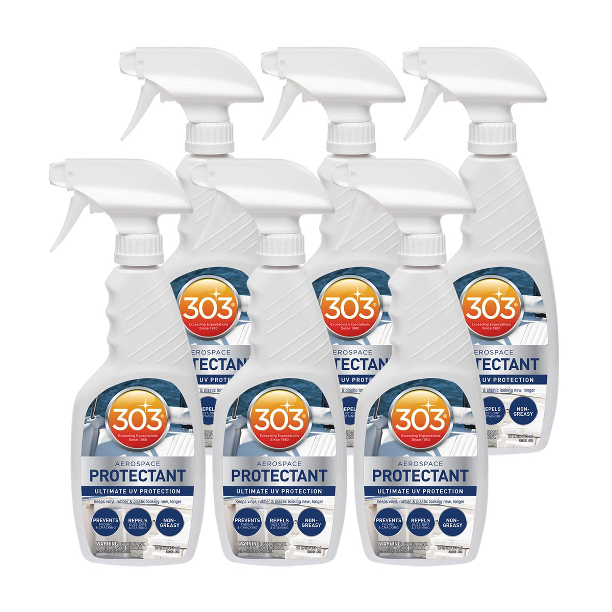 303 Protector UV Aerosol para Vinil, Plástico y Fibra de Vidrio 16 oz - 16 Fl. oz. (Pack of 6)