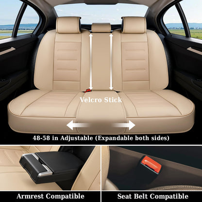 Coverado - Fundas de Asiento de Automóvil, Fundas Delanteras para Automóviles, Asientos Delanteros, Protector de Asiento de Automóvil, Impermeable, cojín de Piel para Asiento de Automóvil, Fundas Interiores
