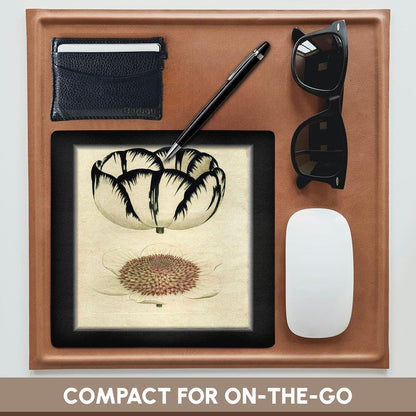3dRose 8 x 8 x 0.25 Inches Mouse Pad, Black/White Botanical (mp_43686_1)