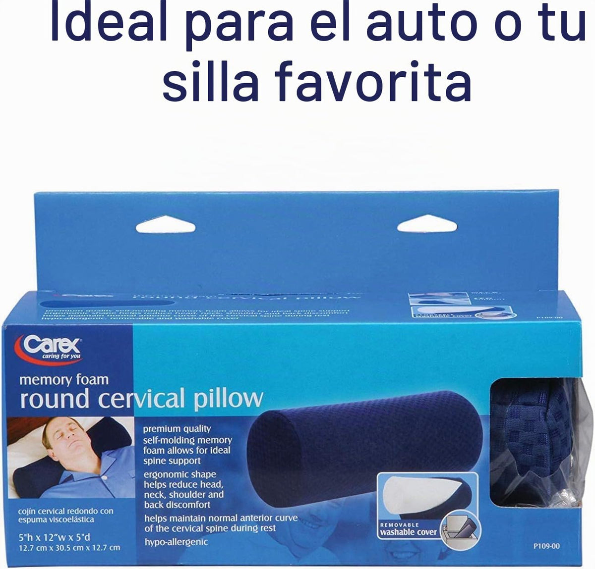 Carex Round Cervical Pillow (Packaging may vary)