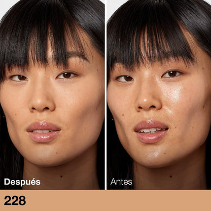 Maybelline Base de Maquillaje Líquida Fit Me Matte & Poreless, 228 Soft Tan, 30 ml, matifica y controla brillo por 16h, minimiza la apariencia de poros, arrugas y líneas de expresión