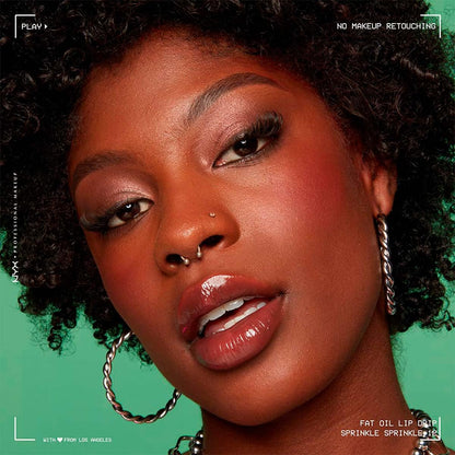 NYX PROFESSIONAL MAKEUP Fat Oil Lip Drip Gloss Tono Sprinkle Sprinkle, 4.8ml - Brillo labial efecto jugoso hasta por 12H, infusionado con aceite de aguacate, mora y frambuesa, sin sensación pegajosa, fórmula vegana