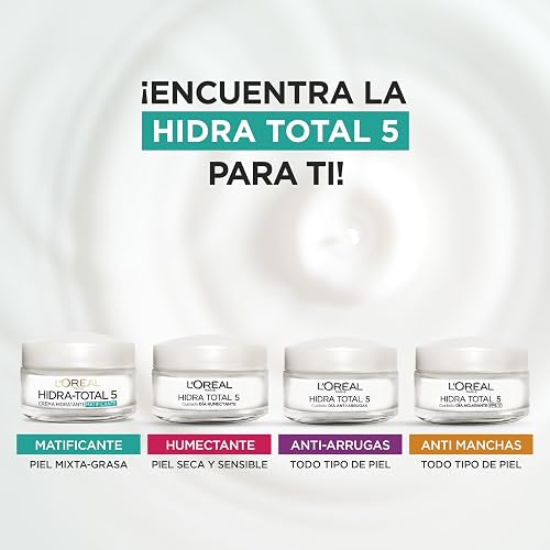 L'Oreal Paris, Crema Anti-Brillo Hidra Total 5 Matificante, 50Ml