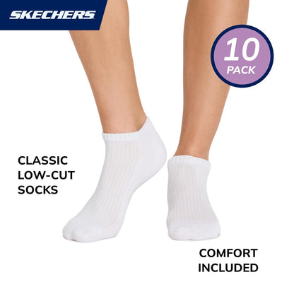 Skechers 10 Pack Cushioned Low Cut Socks Calcetines Mujer