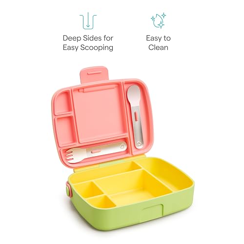 Munchkin Bento Box - Lunchera infantil, color amarillo