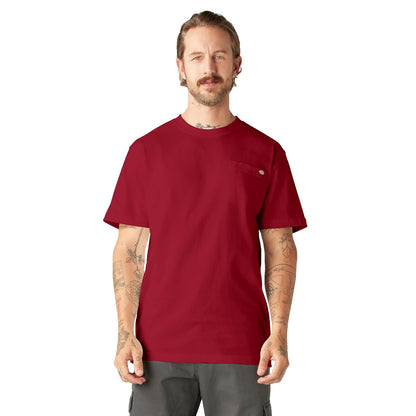 Dickies Playera de Manga Corta Cuello Redondo Heavyweight para Hombre - XXL Alto - Rojo inglés