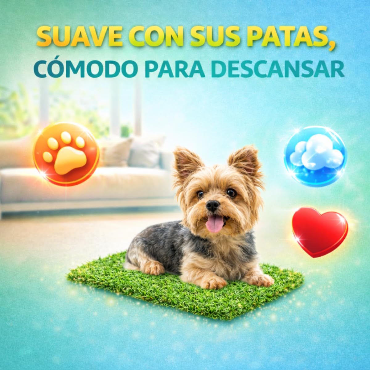 Fancy Pets Repuesto de Pasto para Doggie Grass XCH, Tapete Antimicrobiano para Perros, Fácil Limpieza y Resistente
