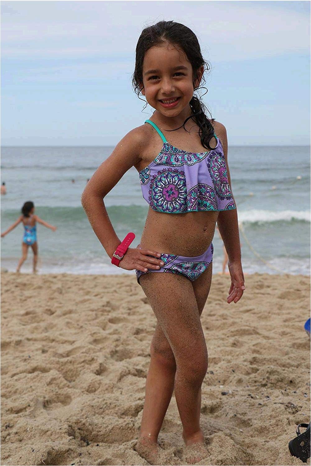 Kanu Surf Traje de baño de 2 Piezas Alania con Volantes para niña