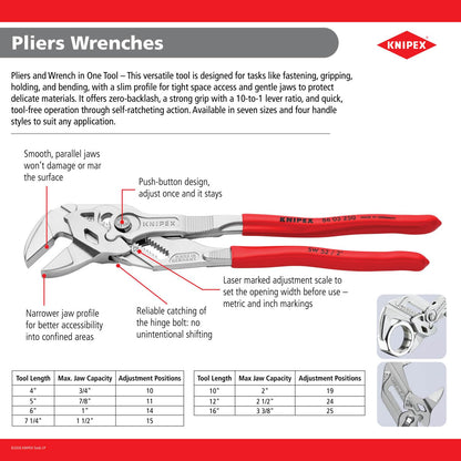 Knipex Tools LP 8603400US - Llaves de alicates (16 pulgadas)