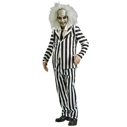 Rubie's - Disfraz de Beetlejuice, negro y blanco, XL