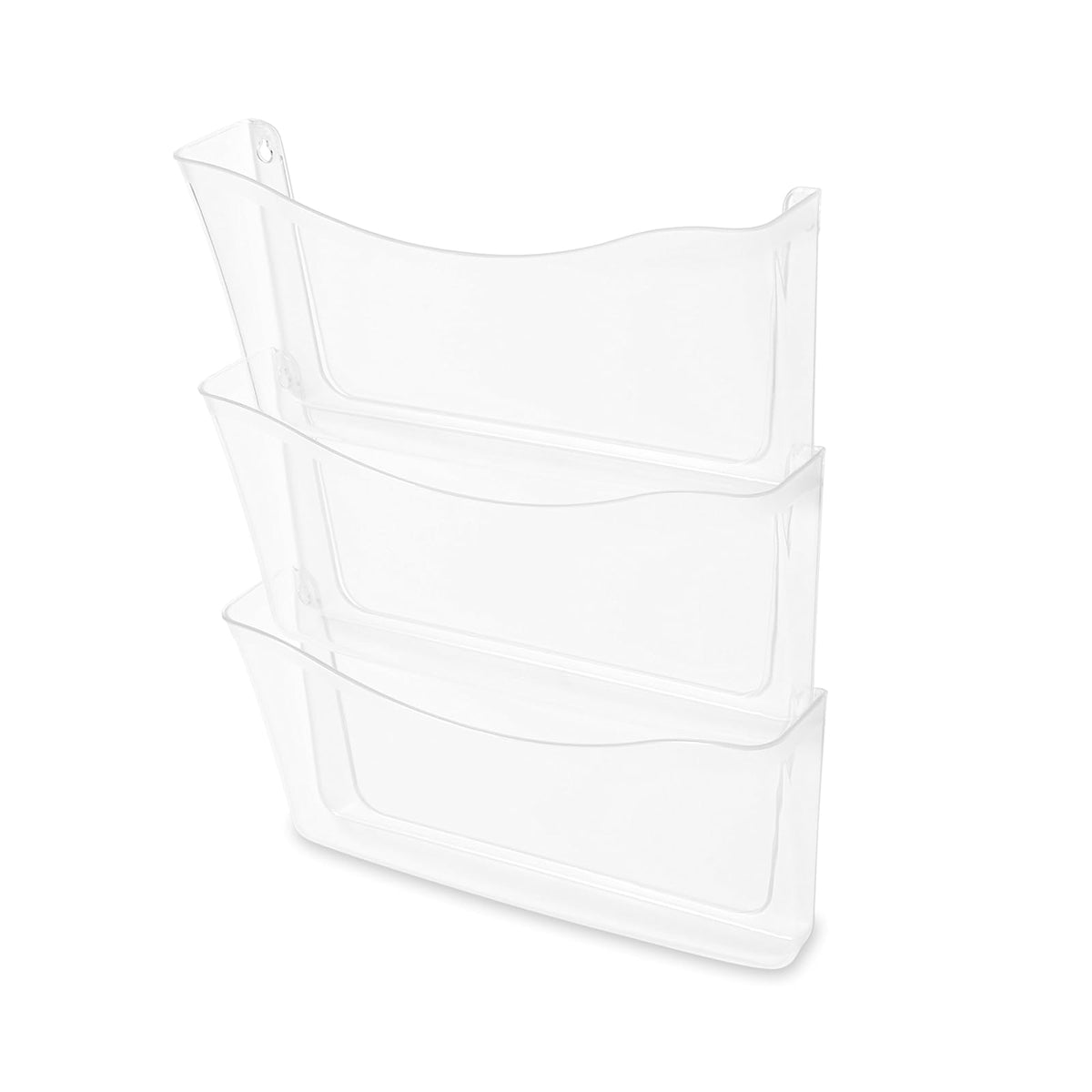 Rubbermaid - Organizador de pared magnético irrompible, Tamaño carta, Transparente, Three Pocket